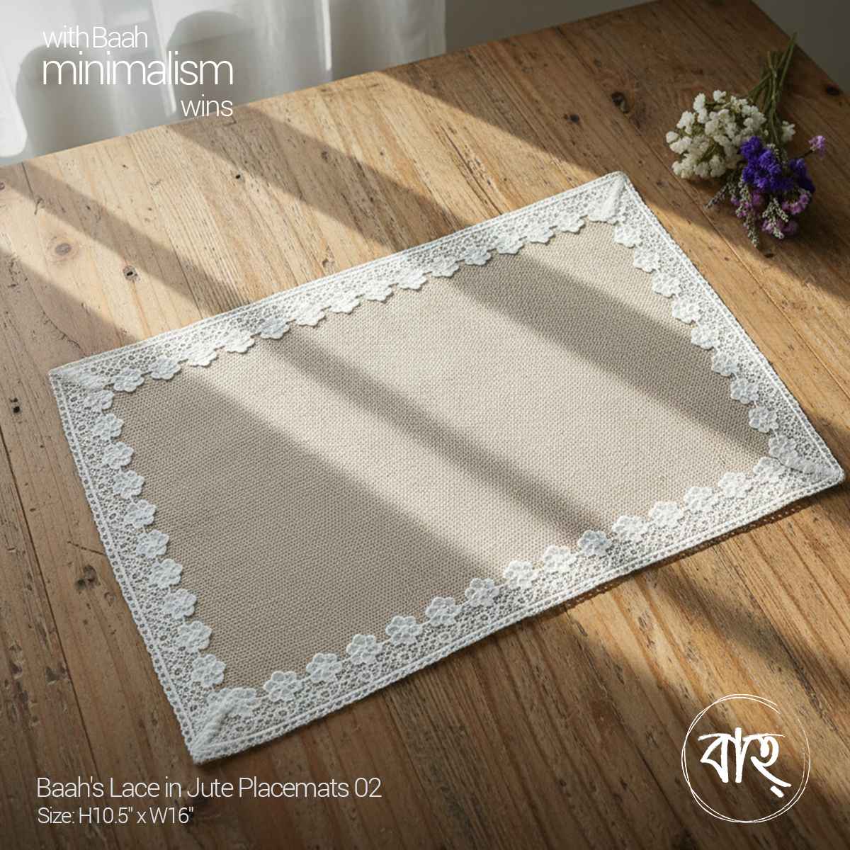 Baah's Lace in Jute Placemats 02 (Single)